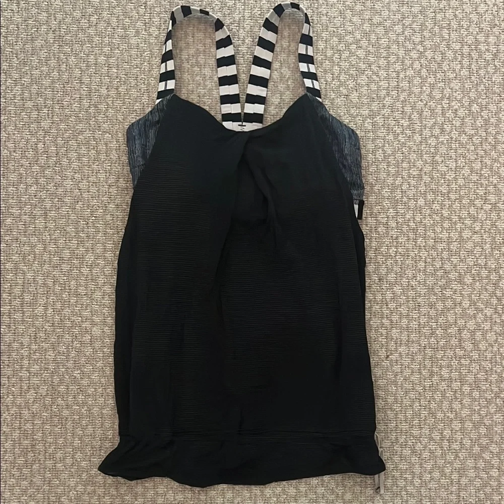 Lululemon top with drawstring and built in sports bra. - Picture 1 of 4